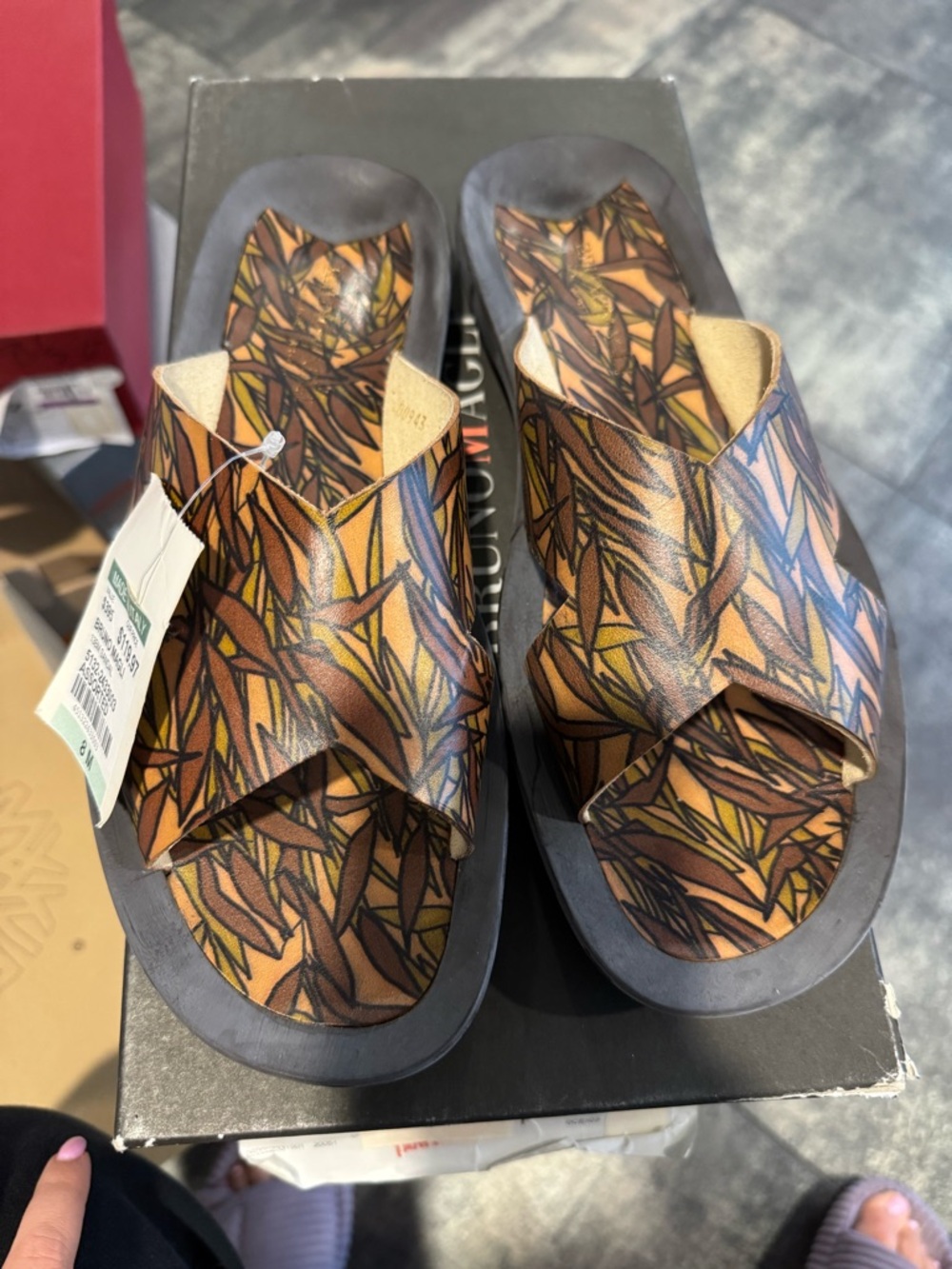 Bruno Magli Dark Brown Sandal Box Label size 8 men’s